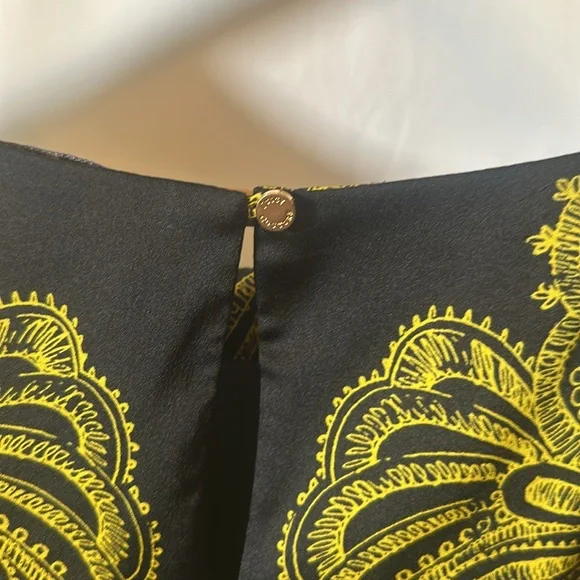 Vintage Juicy Couture Black & Gold Paisley Blouse - Picture 3 of 7